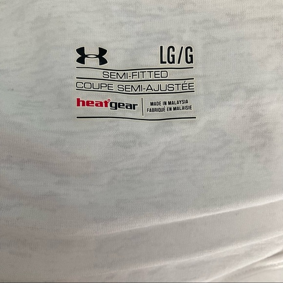 Under Armour Ladies White Semi-fitted Heat Gear T-shirt size Large - Picture 2 of 6